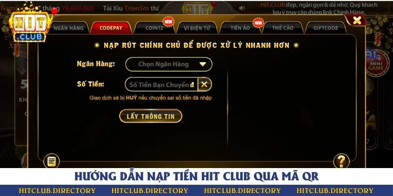 Sử dụng mã QR nạp tiền để tối ưu hóa thời gian thực hiện