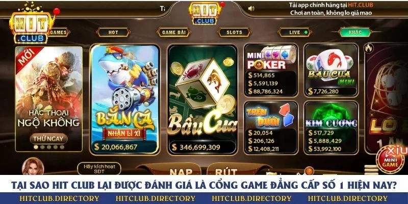 Ưu điểm vượt trội là minh chứng cho độ đẳng cấp của cổng game